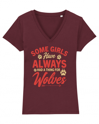 Some Girls Have Always Had A Thing For Wolves Burgundy