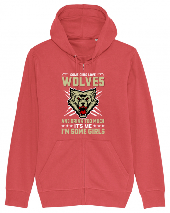 Some girls love wolves and drink too much Carmine Red