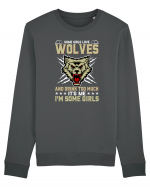 Some girls love wolves and drink too much Bluză mânecă lungă Unisex Rise