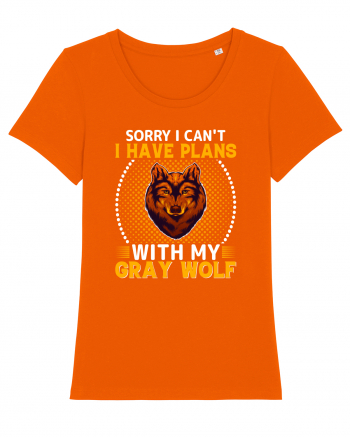 Sorry I Can't I Have Plans With My Gray Wolf Bright Orange