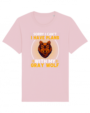 Sorry I Can't I Have Plans With My Gray Wolf Cotton Pink