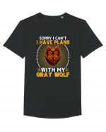 Sorry I Can't I Have Plans With My Gray Wolf Tricou mânecă scurtă guler larg Bărbat Skater