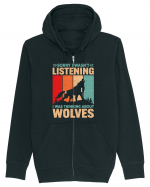 Sorry I Wasn't Listening I Was Thinking About Wolves Hanorac cu fermoar Unisex Connector