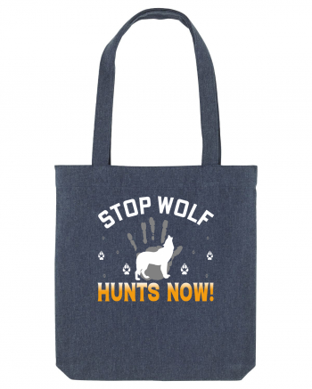 Stop Wolf Hunts Now Midnight Blue