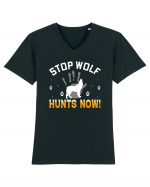 Stop Wolf Hunts Now Tricou mânecă scurtă guler V Bărbat Presenter