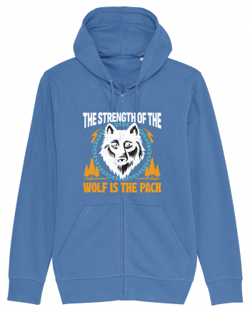 The Strength of the Wolf is the Pack Bright Blue