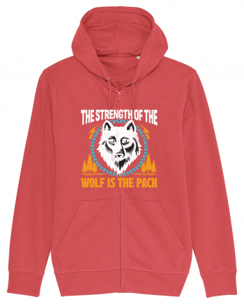 The Strength of the Wolf is the Pack Carmine Red