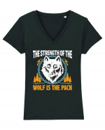 The Strength of the Wolf is the Pack Tricou mânecă scurtă guler V Damă Evoker