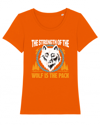 The Strength of the Wolf is the Pack Bright Orange