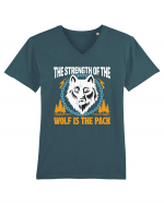 The Strength of the Wolf is the Pack Tricou mânecă scurtă guler V Bărbat Presenter