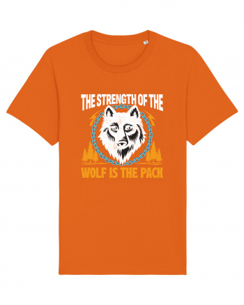 The Strength of the Wolf is the Pack Bright Orange