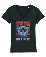 he Tiger And The Lion May Be More Powerful Tricou mânecă scurtă guler V Damă Evoker