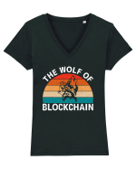 The Wolf of Blockchain Tricou mânecă scurtă guler V Damă Evoker
