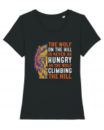 The Wolf On The Hill Tricou mânecă scurtă guler larg fitted Damă Expresser