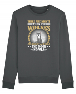 There are nights when wolves are silent Bluză mânecă lungă Unisex Rise