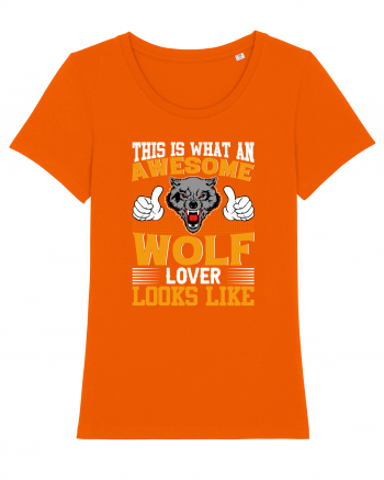 This Is What An Awesome Wolf Lover Looks Like Bright Orange