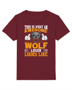 This Is What An Awesome Wolf Lover Looks Like Tricou mânecă scurtă  Copii Mini Creator