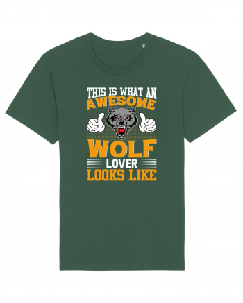 This Is What An Awesome Wolf Lover Looks Like Bottle Green