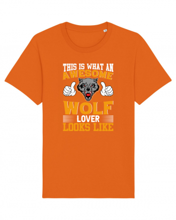 This Is What An Awesome Wolf Lover Looks Like Bright Orange