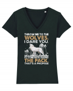 Throw me to the wolves Tricou mânecă scurtă guler V Damă Evoker