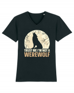 Trust me I'm not werewolf Tricou mânecă scurtă guler V Bărbat Presenter