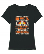 Trust Your Instincts Tricou mânecă scurtă guler larg fitted Damă Expresser