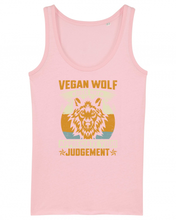 Vegan Wolf Does Not Appreciate Your Judgement Cotton Pink