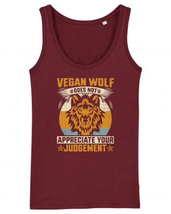 Vegan Wolf Does Not Appreciate Your Judgement Burgundy