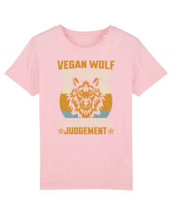 Vegan Wolf Does Not Appreciate Your Judgement Cotton Pink