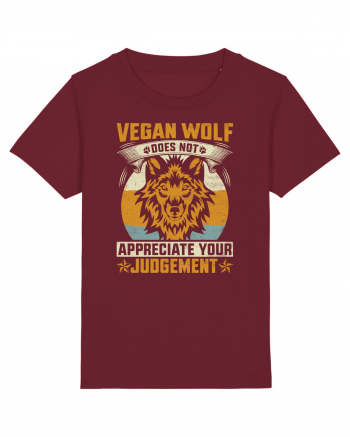 Vegan Wolf Does Not Appreciate Your Judgement Burgundy