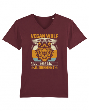 Vegan Wolf Does Not Appreciate Your Judgement Burgundy