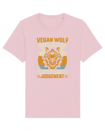 Vegan Wolf Does Not Appreciate Your Judgement Cotton Pink