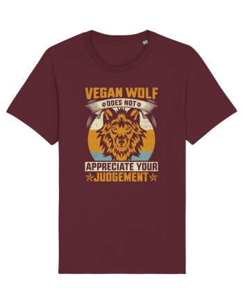 Vegan Wolf Does Not Appreciate Your Judgement Burgundy