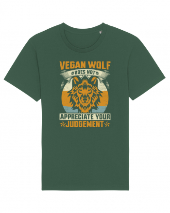 Vegan Wolf Does Not Appreciate Your Judgement Bottle Green