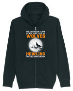 We are never alone we are all wolves howling Hanorac cu fermoar Unisex Connector