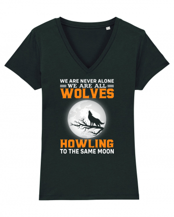 We are never alone we are all wolves howling Black