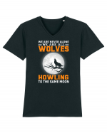 We are never alone we are all wolves howling Tricou mânecă scurtă guler V Bărbat Presenter