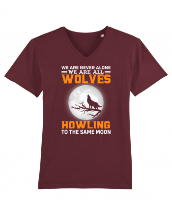 We are never alone we are all wolves howling Burgundy