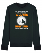 We are never alone we are all wolves howling Bluză mânecă lungă Unisex Rise