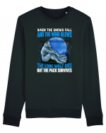 When The Snows Fall And The Wind Blows, The Lone Wolf Dies Bluză mânecă lungă Unisex Rise