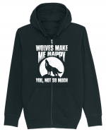 Wolves Make Me Happy You Not So Much Hanorac cu fermoar Unisex Connector