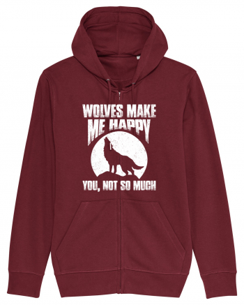 Wolves Make Me Happy You Not So Much Burgundy