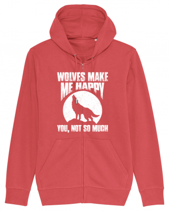 Wolves Make Me Happy You Not So Much Carmine Red