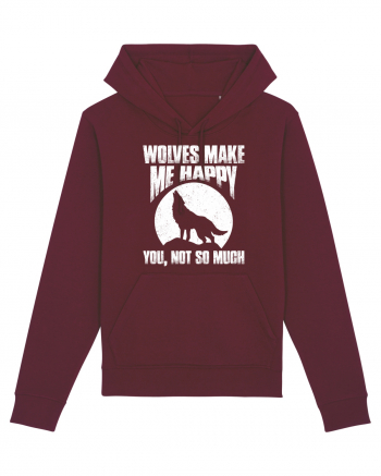 Wolves Make Me Happy You Not So Much Burgundy