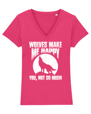 Wolves Make Me Happy You Not So Much Raspberry