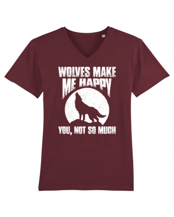 Wolves Make Me Happy You Not So Much Burgundy