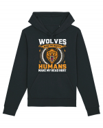 Wolves Make Me Happy Humans Make Me Head Hurt Hanorac Unisex Drummer