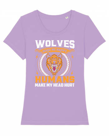 Wolves Make Me Happy Humans Make Me Head Hurt Lavender Dawn