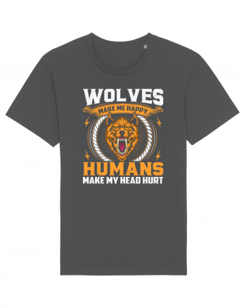 Wolves Make Me Happy Humans Make Me Head Hurt Anthracite