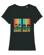 Your Friends... My Friends..... Game Over Tricou mânecă scurtă guler larg fitted Damă Expresser